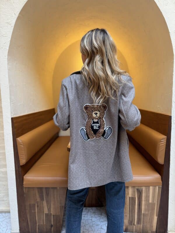 Veste de tailleurs taupe nounours - Jade & Lisa