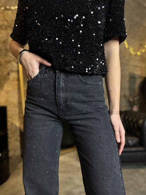 Jeans « Romane » strass - Jade & Lisa