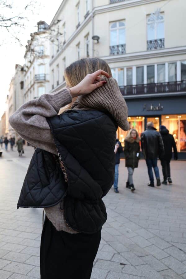 Cagoule taupe tour de cou - Jade & Lisa