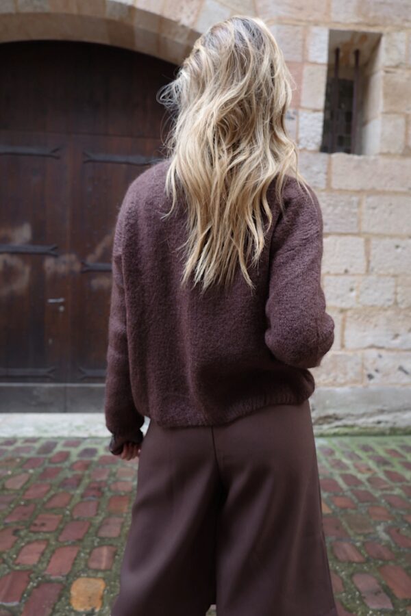 Pull / gilet chocolat - Jade & Lisa